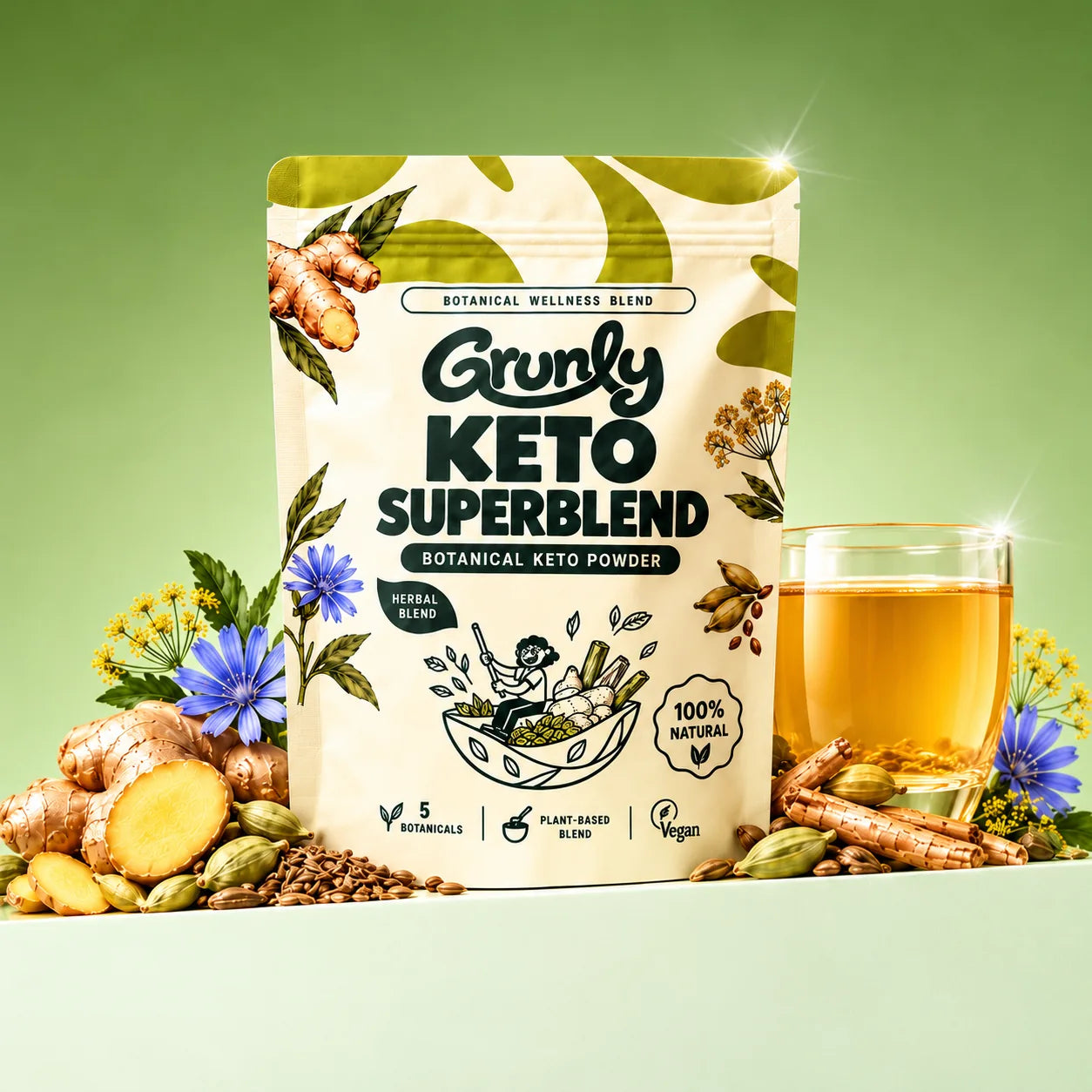 Keto Powder studio product photograph